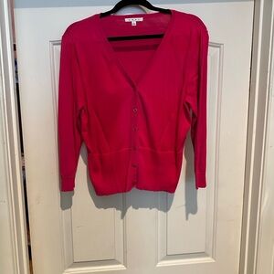 CAbi Vibrant Pink Cardigan Sweater